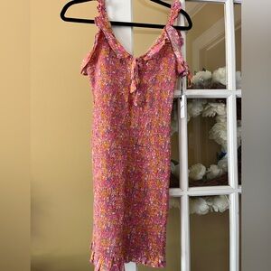 NWT adorable Japaa seersucker floral mini dress size M